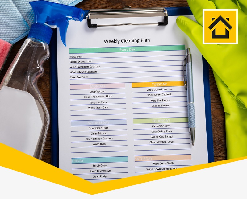 جدول تنظيف البيت - تطبيق بيتك